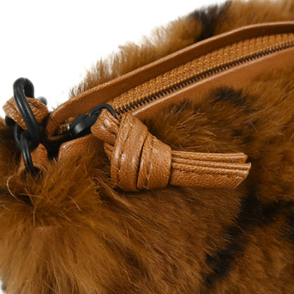 Chanel 2002-2003 Brown Lapin Fur Handbag