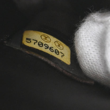 Chanel 1997-1999 Brown Canvas Small Classic Double Flap Shoulder Bag