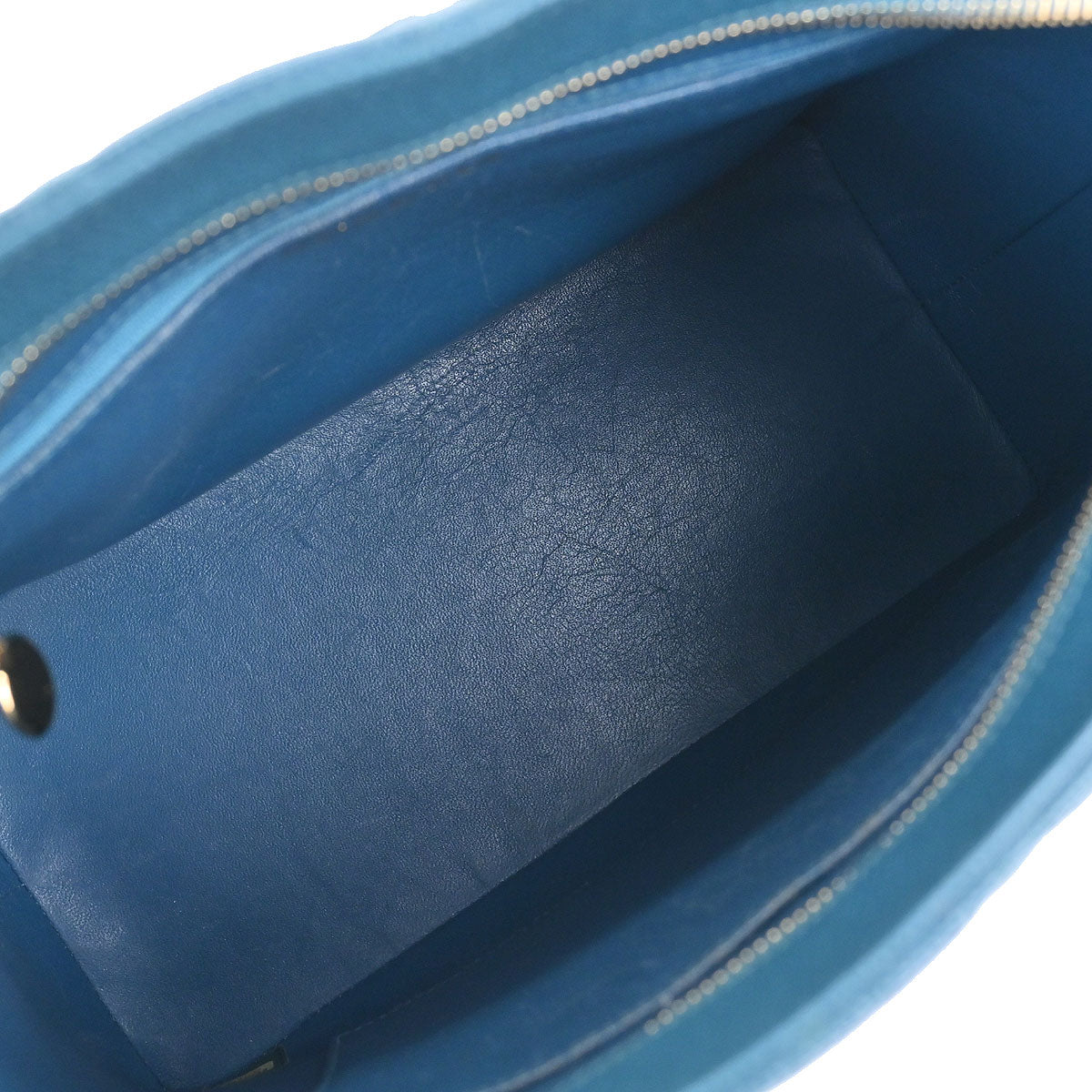 Chanel 2002-2003 Blue Caviar Skin Medallion Tote Handbag