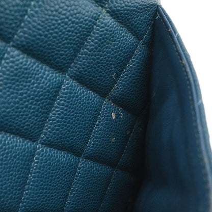 Chanel 2002-2003 Blue Caviar Skin Medallion Tote Handbag