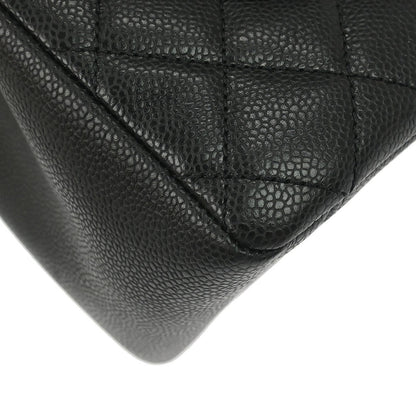 Chanel 2013-2014 Black Caviar Skin Grand Shopping Tote GST Chain Handbag