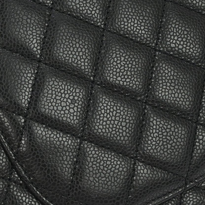 Chanel 2013-2014 Black Caviar Skin Grand Shopping Tote GST Chain Handbag