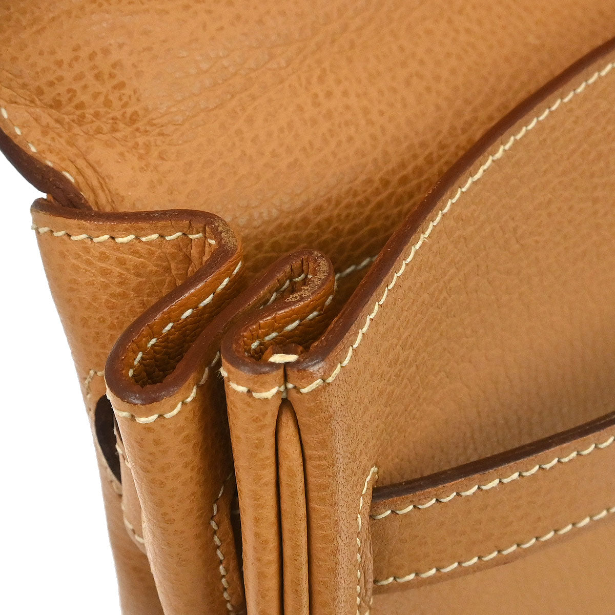 Hermes Natural Vache Liegee Kelly 35 Retourne 2way Shoulder Handbag