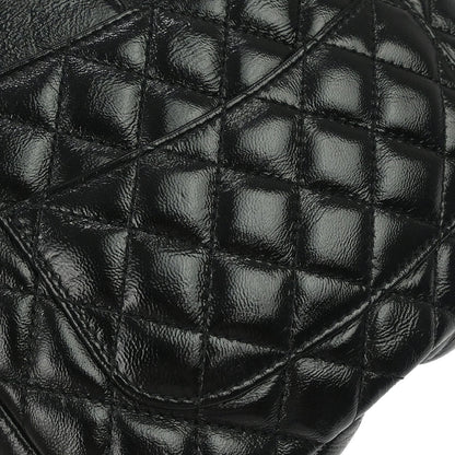 Chanel 2019 Black Calfskin Double Pocket Flap Shoulder Bag