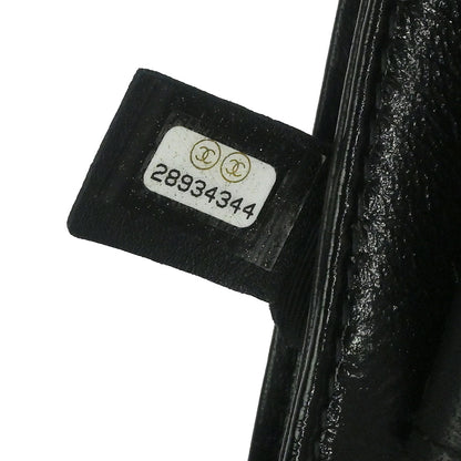 Chanel 2019 Black Calfskin Double Pocket Flap Shoulder Bag