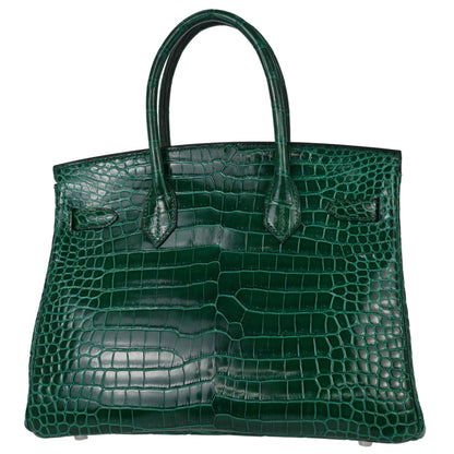Hermes * Vert Emerald Porosus Birkin 30 Handbag