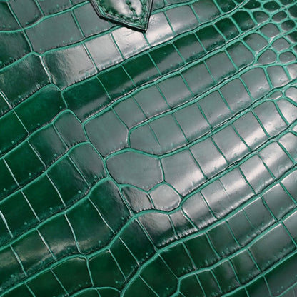 Hermes * Vert Emerald Porosus Birkin 30 Handbag