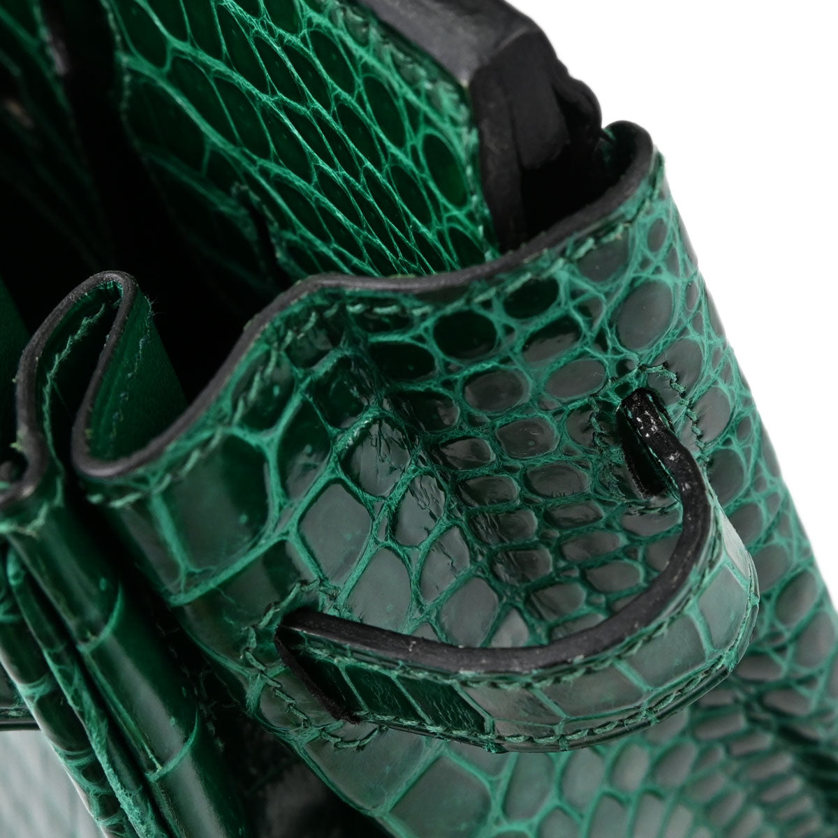 Hermes * Vert Emerald Porosus Birkin 30 Handbag