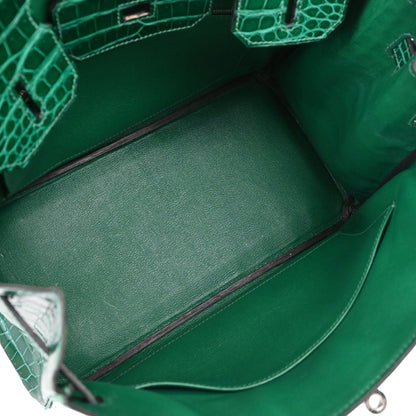Hermes * Vert Emerald Porosus Birkin 30 Handbag