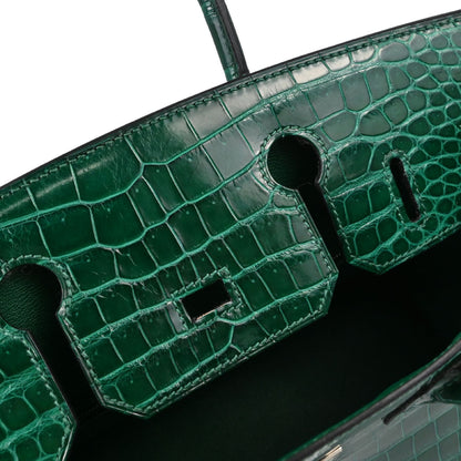 Hermes * Vert Emerald Porosus Birkin 30 Handbag