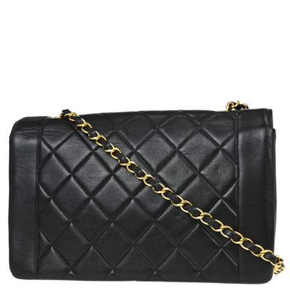 Chanel Black Lambskin Medium Diana Shoulder Bag