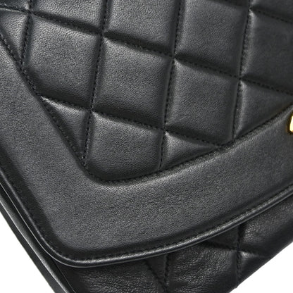 Chanel Black Lambskin Medium Diana Shoulder Bag