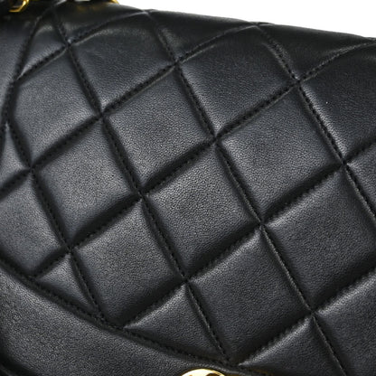 Chanel Black Lambskin Medium Diana Shoulder Bag
