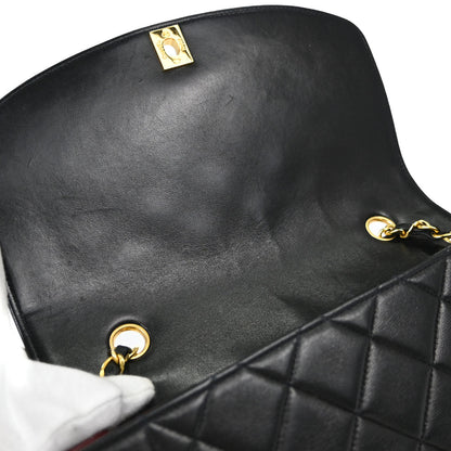 Chanel Black Lambskin Medium Diana Shoulder Bag
