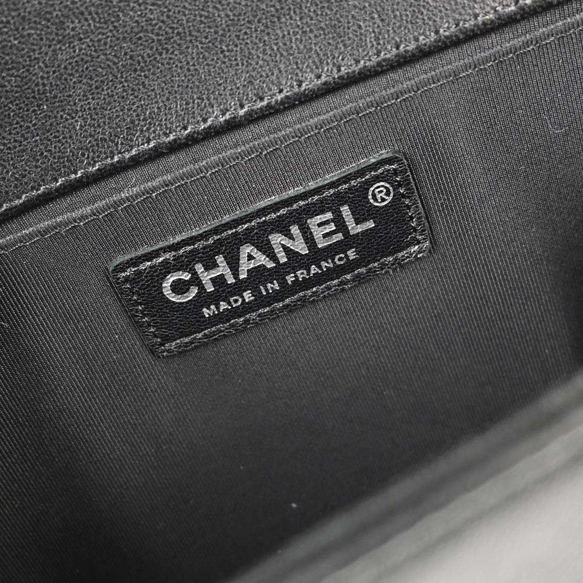 Boy Chanel Black Lambskin Chevron Medium Double Chain Shoulder Bag