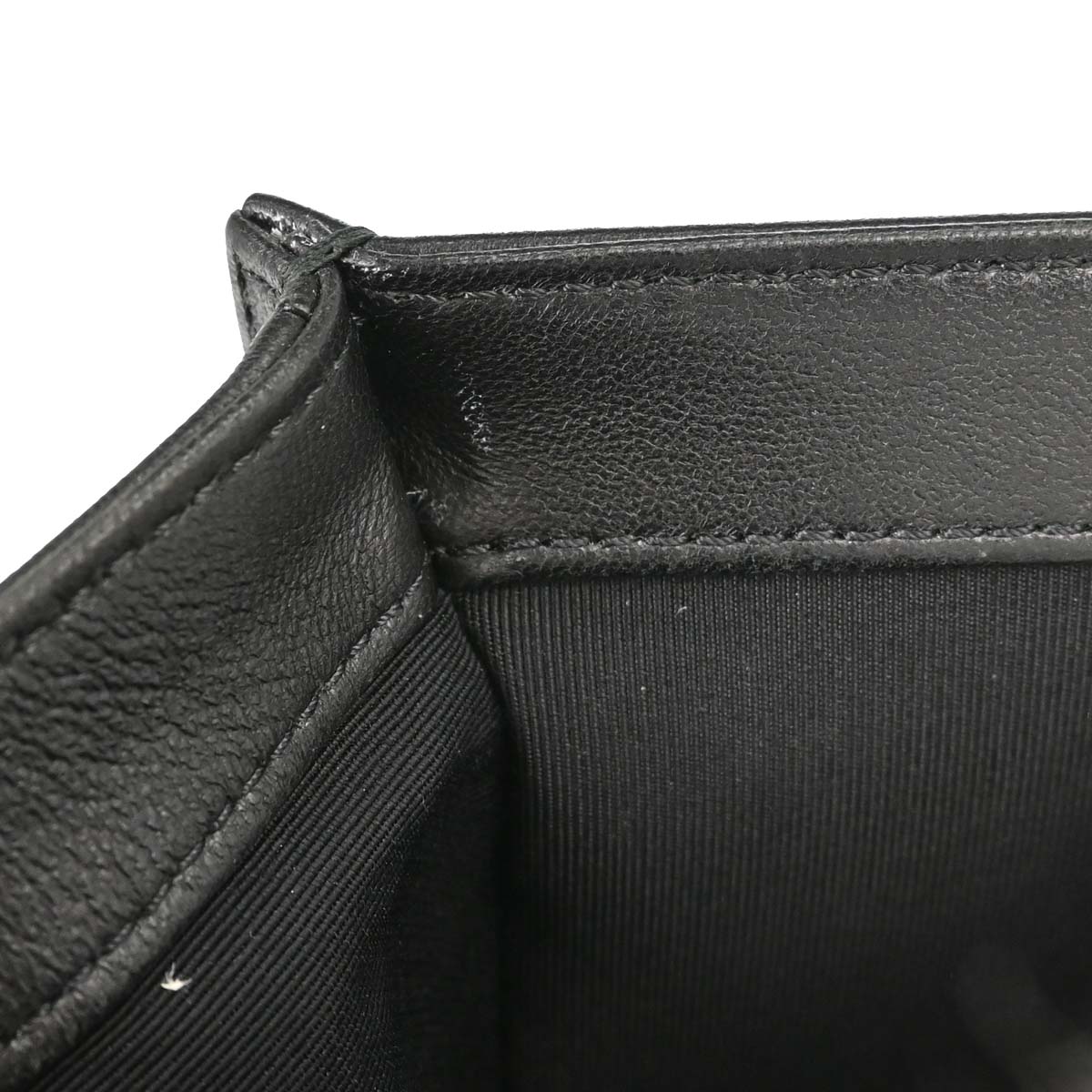 Boy Chanel Black Lambskin Chevron Medium Double Chain Shoulder Bag