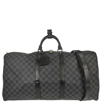 Louis Vuitton Damier Graphite Keepall Bandouliere 55 Duffle N41413