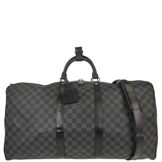 Louis Vuitton Damier Graphite Keepall Bandouliere 55 Duffle N41413