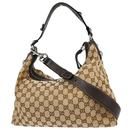 Gucci Beige Canvas GG Hobo 2way Shoulder Handbag