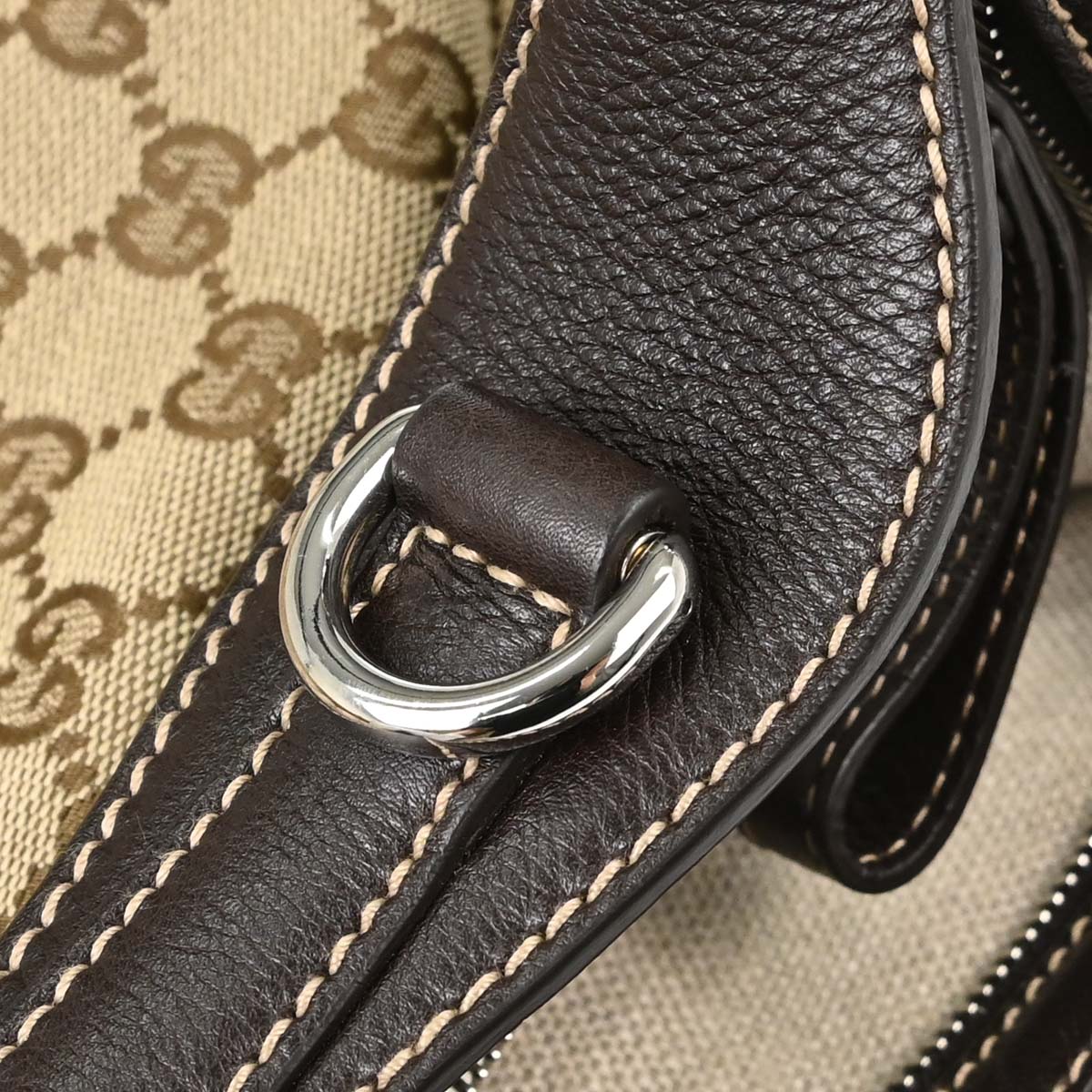 Gucci Beige Canvas GG Hobo 2way Shoulder Handbag