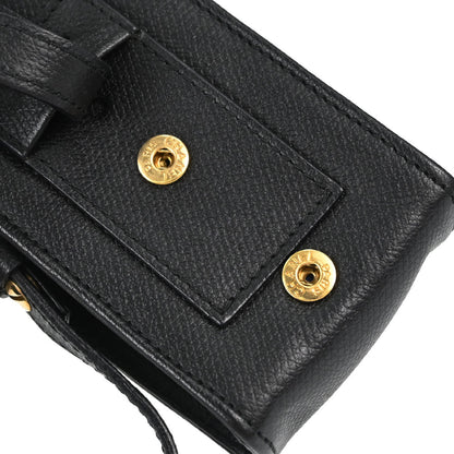 Chanel Black Calfskin Phone Case