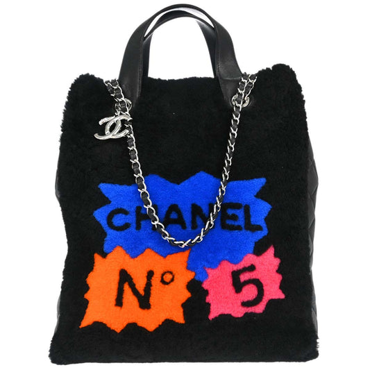Chanel 2014 Shearling N°5 Pop Art Tote Bag