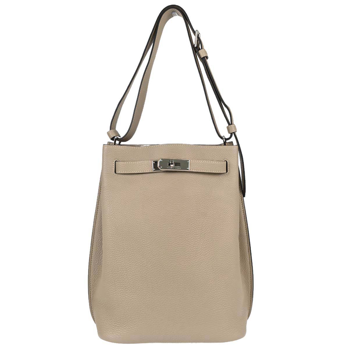 Hermes Gris Tourterelle Togo So Kelly 22 Shoulder Bag