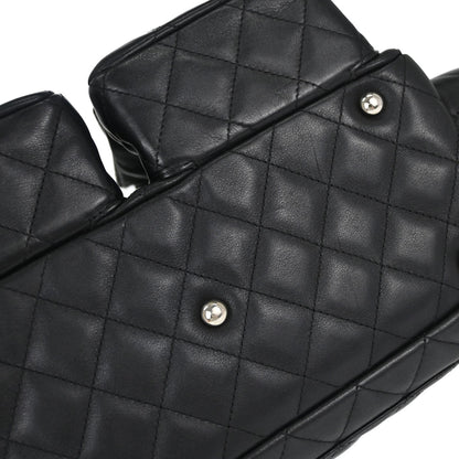 Chanel Black Calfskin Cambon Ligne Reporter Bag Handbag