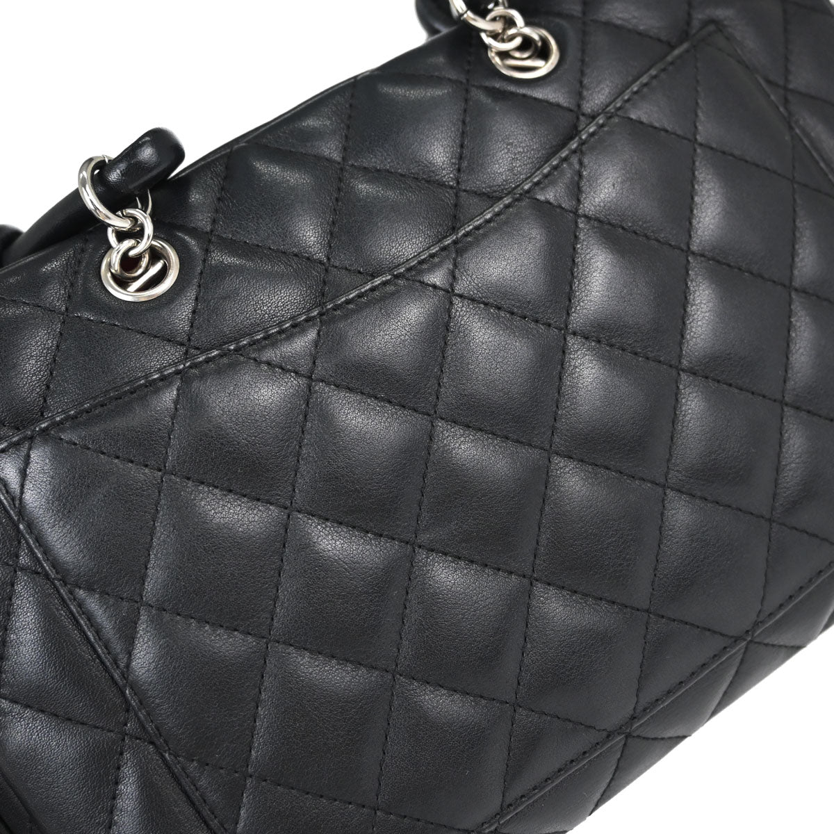 Chanel Black Calfskin Cambon Ligne Reporter Bag Handbag