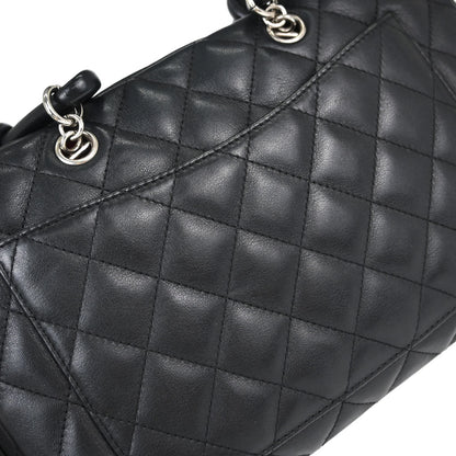 Chanel Black Calfskin Cambon Ligne Reporter Bag Handbag