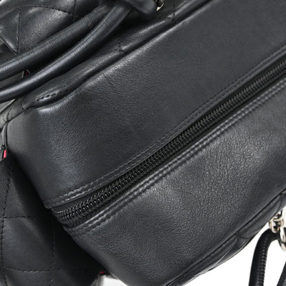 Chanel Black Calfskin Cambon Ligne Reporter Bag Handbag