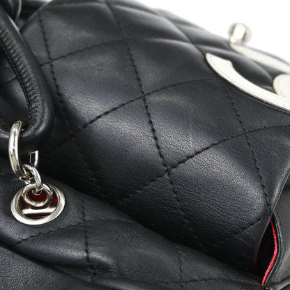 Chanel Black Calfskin Cambon Ligne Reporter Bag Handbag