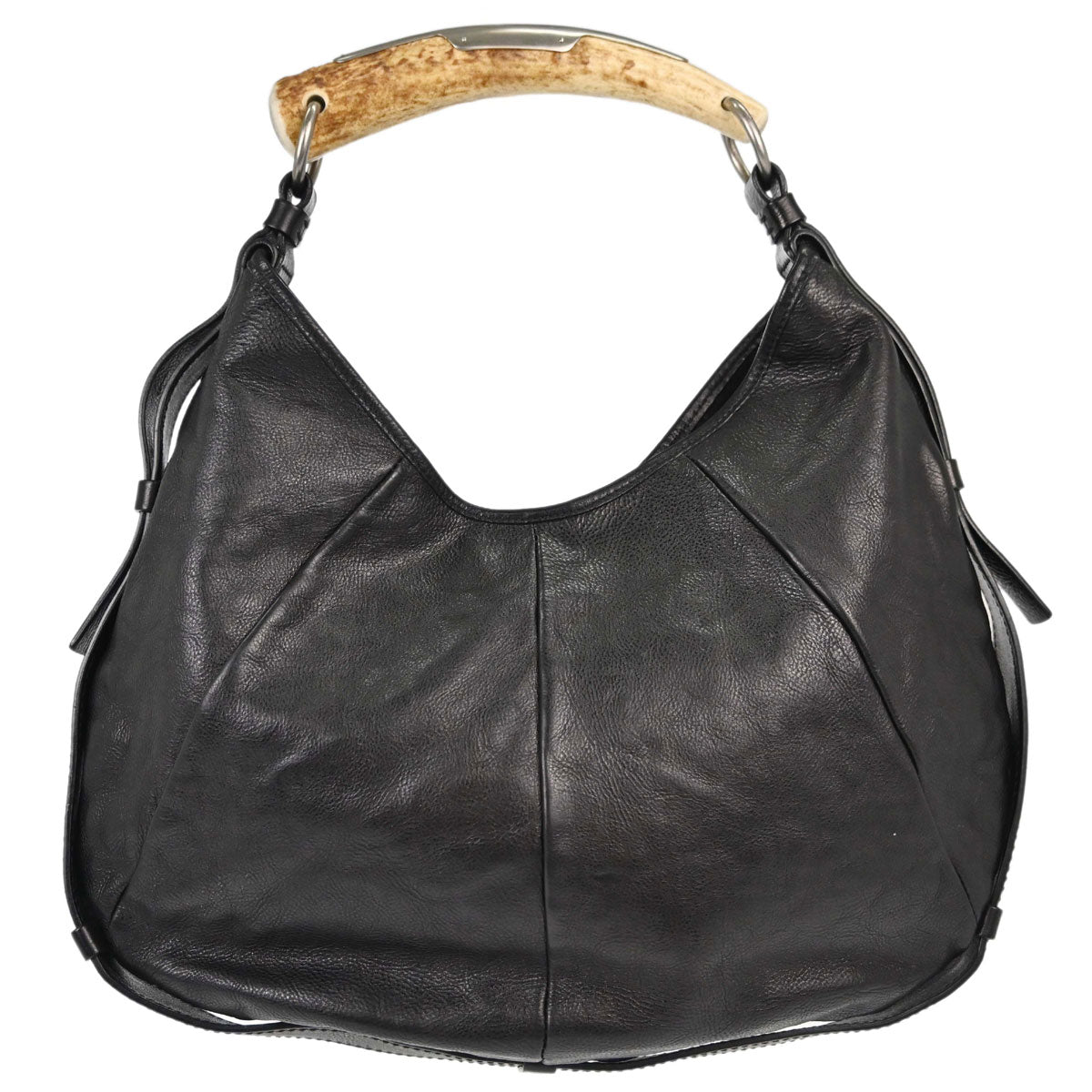 Yves Saint Laurent Black Leather Mombasa Handbag