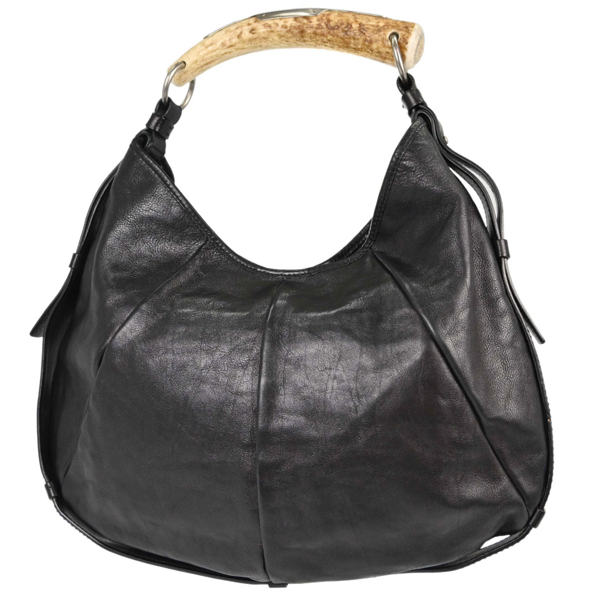 Yves Saint Laurent Black Leather Mombasa Handbag
