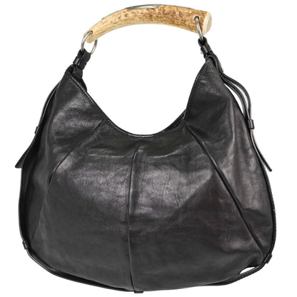 Yves Saint Laurent Black Leather Mombasa Handbag