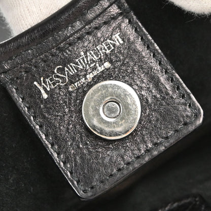 Yves Saint Laurent Black Leather Mombasa Handbag