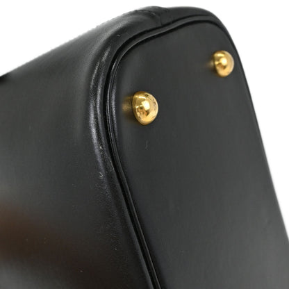 Hermes Black Naturel Box Calf Veau Gulliver Bolide 31 2way Shoulder Handbag