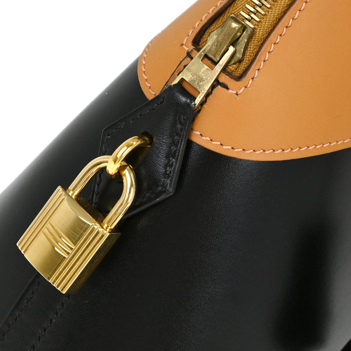 Hermes Black Naturel Box Calf Veau Gulliver Bolide 31 2way Shoulder Handbag