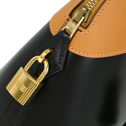 Hermes Black Naturel Box Calf Veau Gulliver Bolide 31 2way Shoulder Handbag