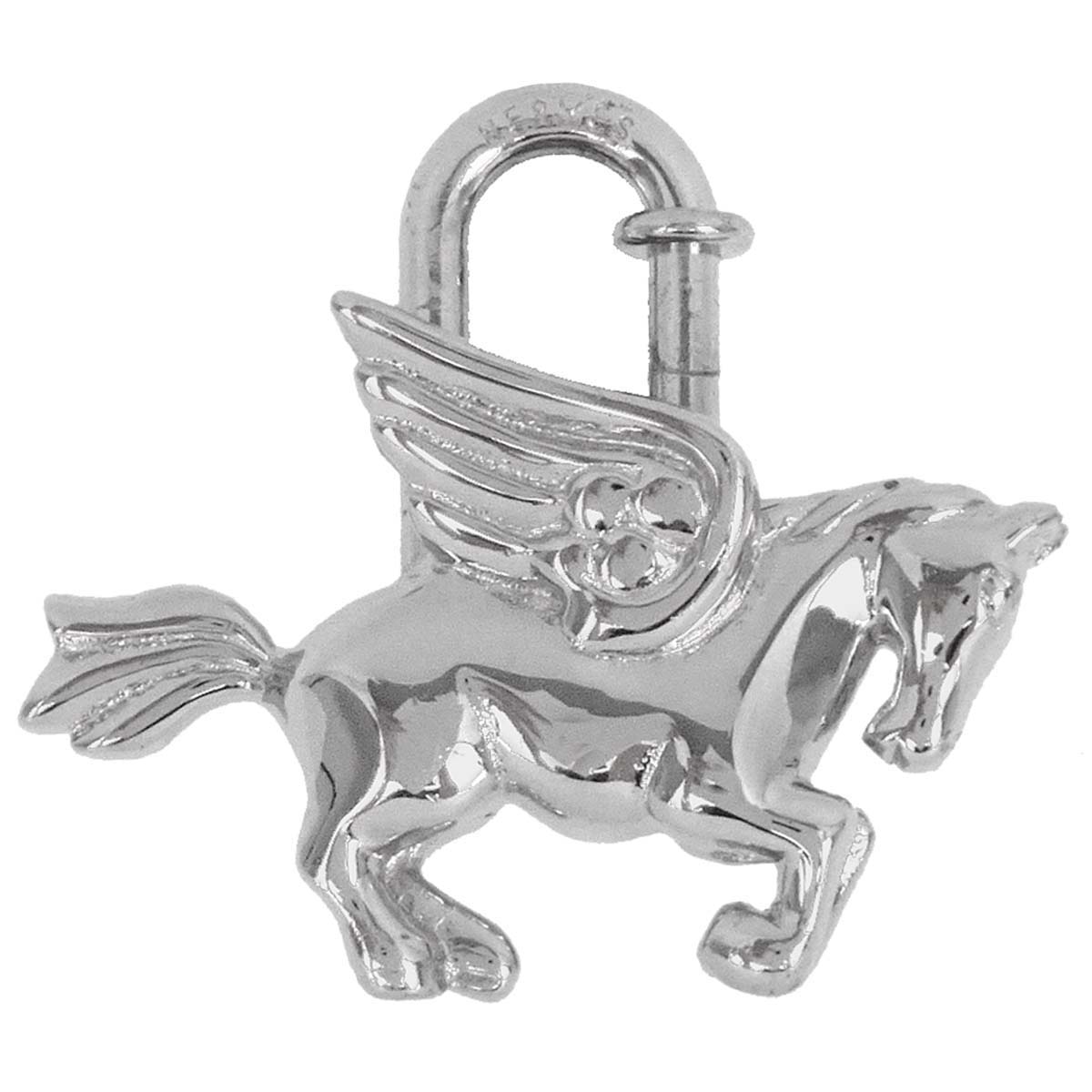Hermes 1993 Le Cheval Pegasus Cadena Silver Small Good