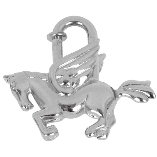 Hermes 1993 Le Cheval Pegasus Cadena Silver Small Good