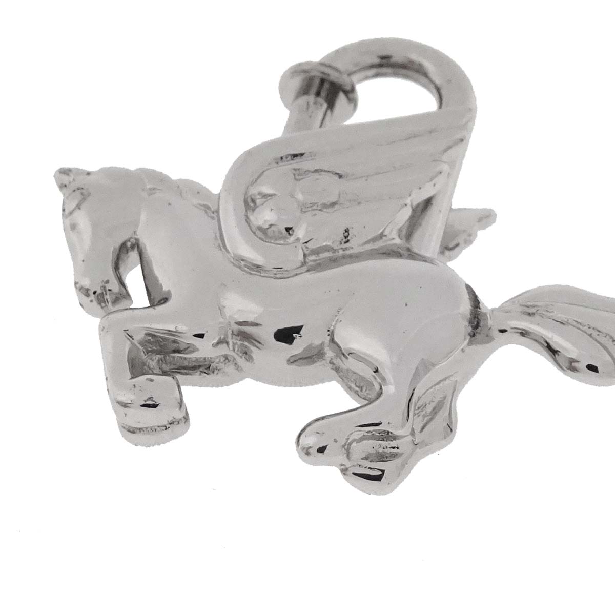 Hermes 1993 Le Cheval Pegasus Cadena Silver Small Good