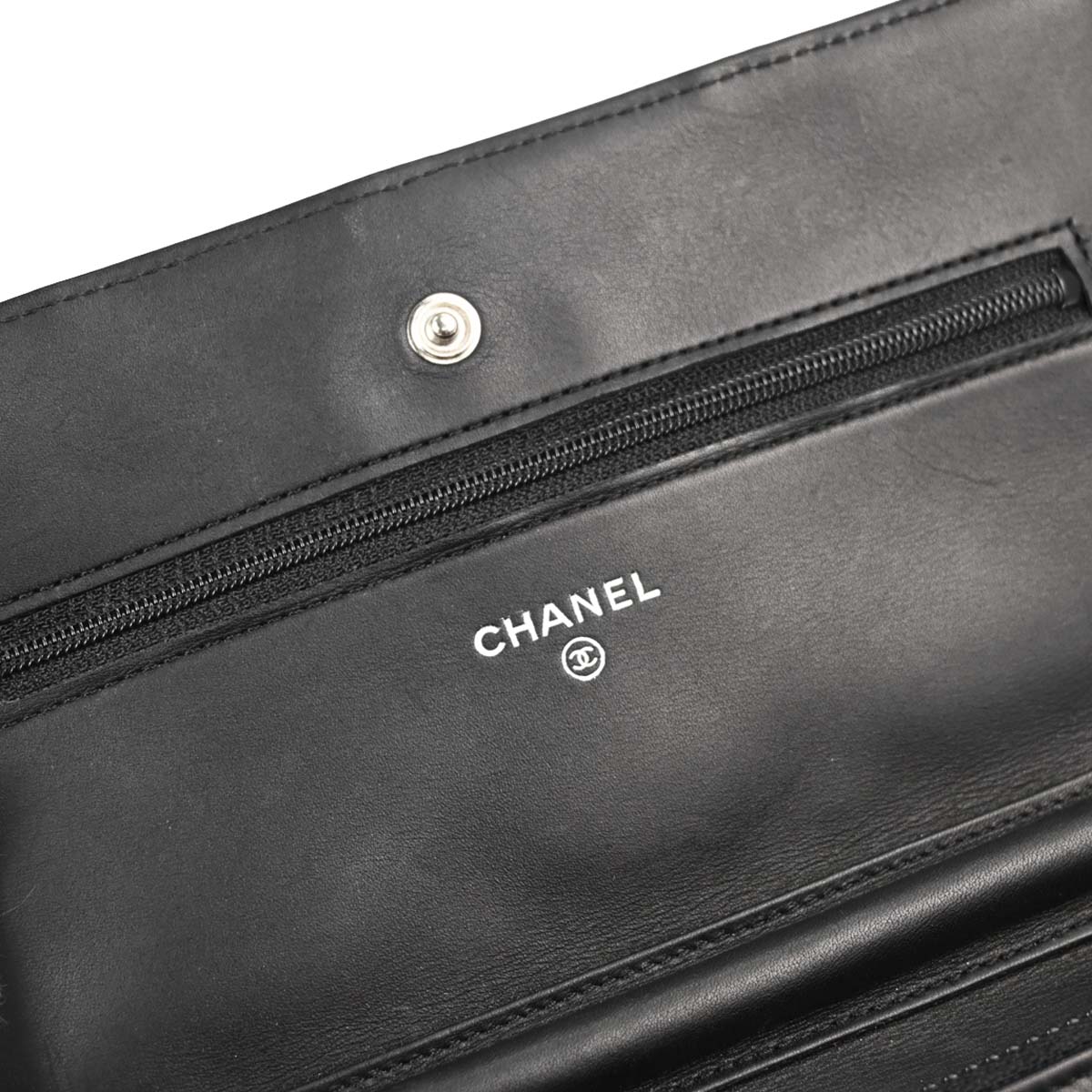 Chanel Black Calfskin Hamptons WOC Wallet on Chain Bag