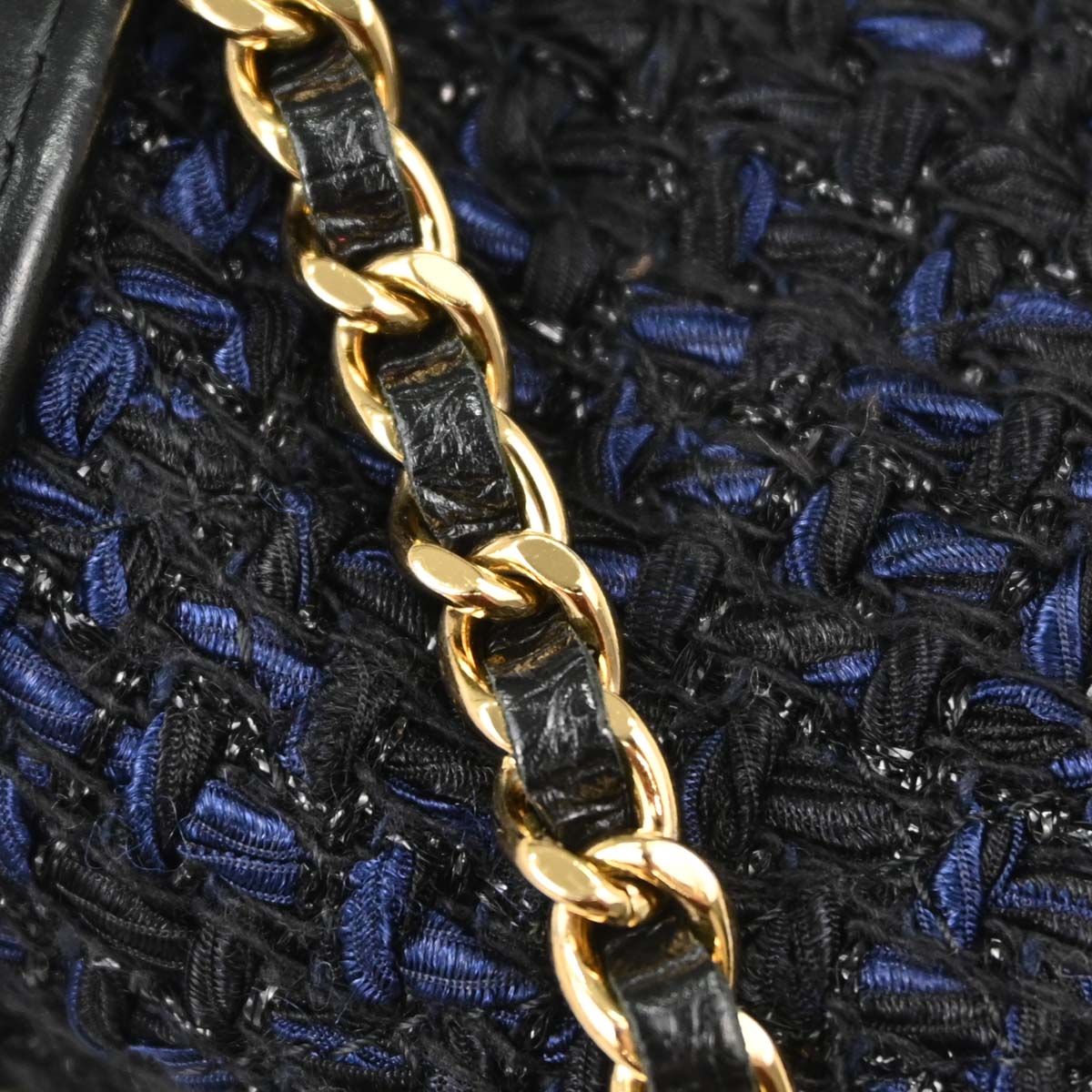 Chanel Navy Tweed Gabrielle WOC Wallet on Chain Shoulder Bag