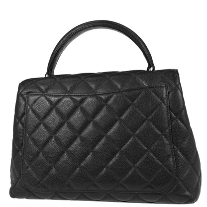 Chanel Black Caviar Skin Kelly Top Handle Handbag