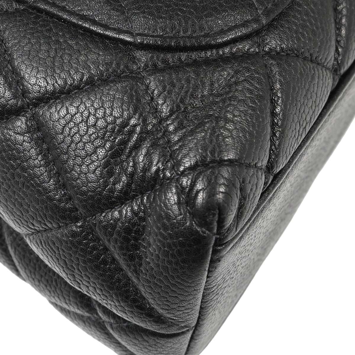 Chanel Black Caviar Skin Kelly Top Handle Handbag