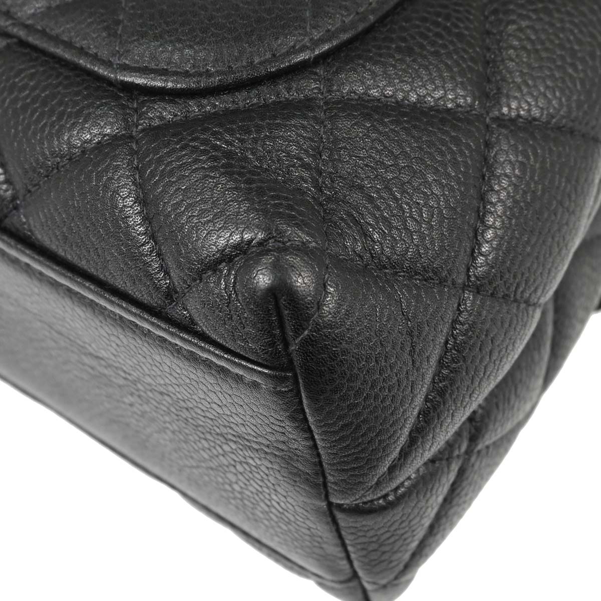 Chanel Black Caviar Skin Kelly Top Handle Handbag