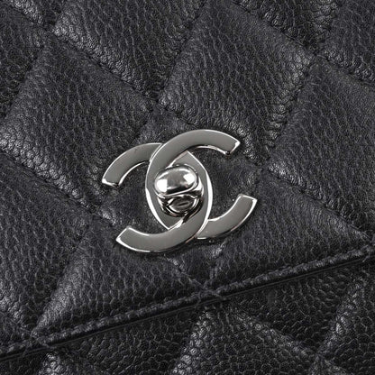 Chanel Black Caviar Skin Kelly Top Handle Handbag