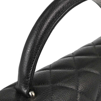 Chanel Black Caviar Skin Kelly Top Handle Handbag