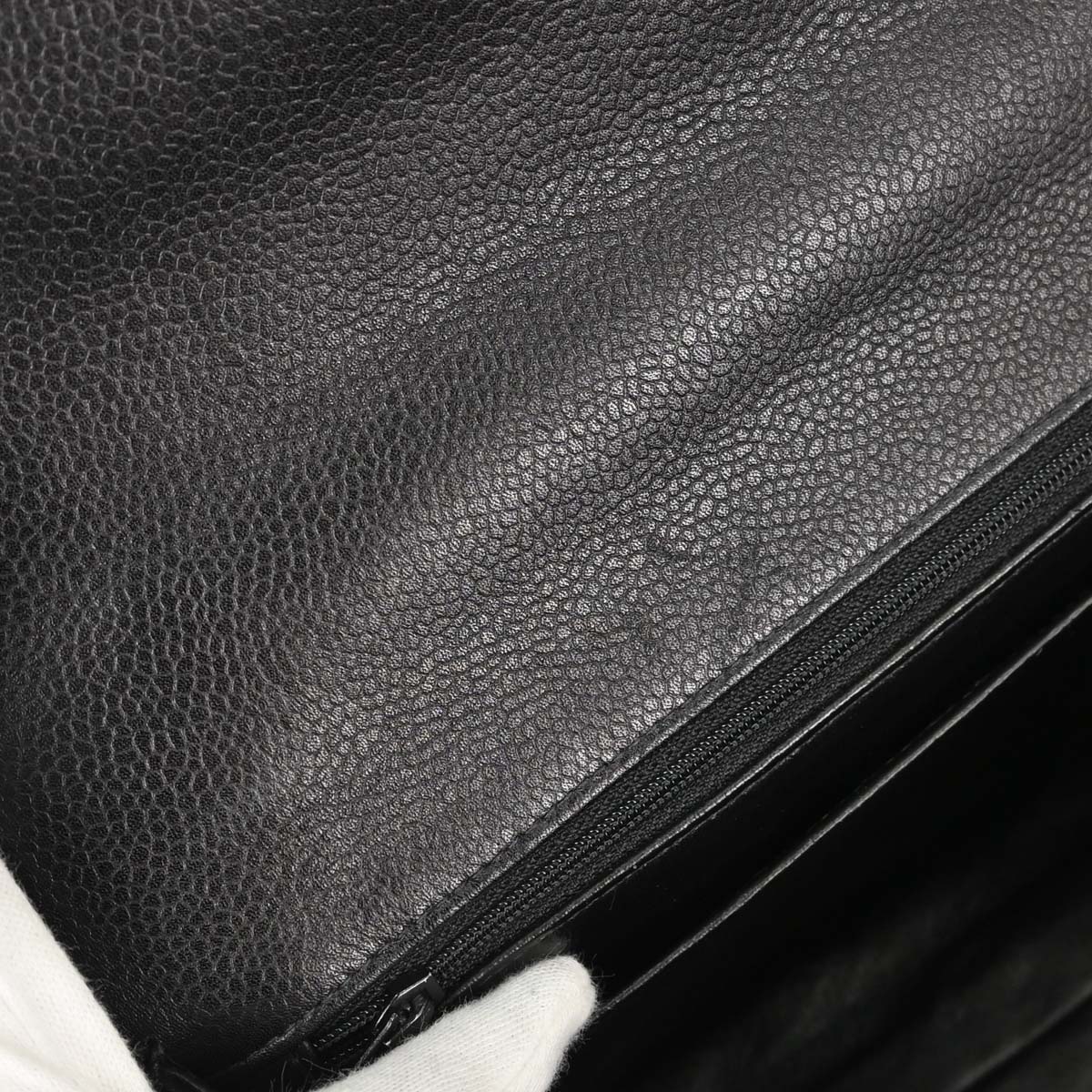 Chanel Black Caviar Skin Kelly Top Handle Handbag